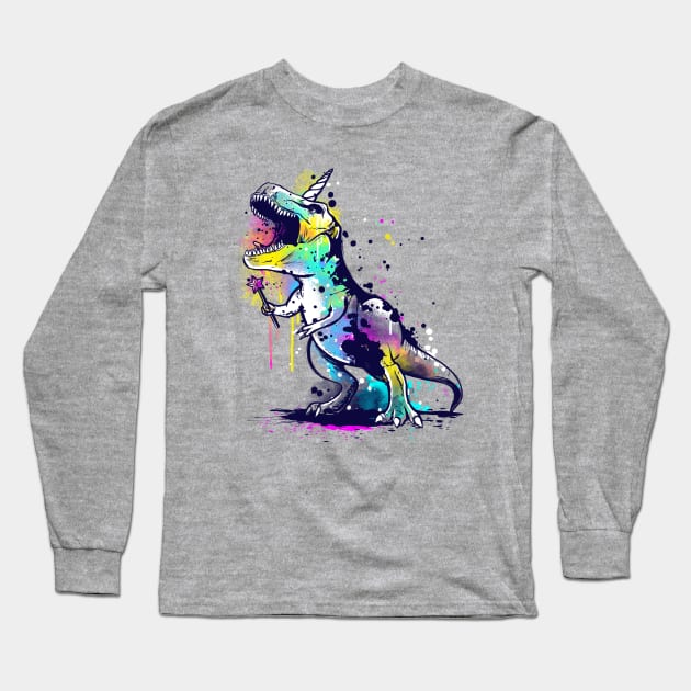 Unicornosaurus rex Long Sleeve T-Shirt by NemiMakeit